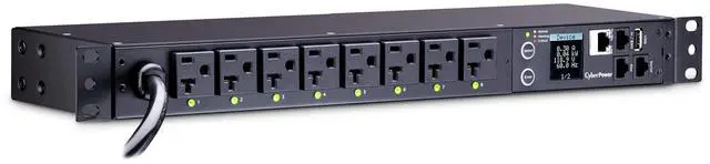 Alt view image 4 of 7 - CYBERPOWER SYSTEMS (USA), INC. PDU41002 120V 8 OUTLET NEMA 12FT CORD 1U 3YR WTY