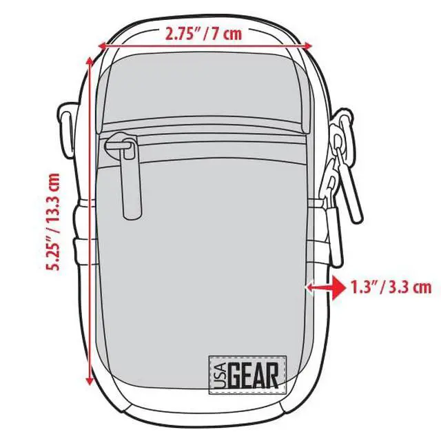 Alt view image 5 of 7 - Compact Point and Shoot Camera Case Small Digital Camera Pouch with Accessory Pockets and Shoulder Strap - Compatible with Sony CyberShot, Canon G7X Mark iii, ii, Nikon COOLPIX & More (Black)
