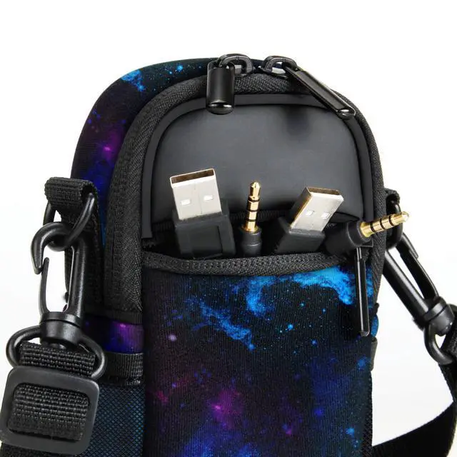 Alt view image 7 of 7 - USA Gear Compact Point and Shoot Camera Case Small Digital Camera Pouch with Accessory Pockets and Shoulder Strap - Compatible with Sony CyberShot, Canon G7X Mark iii, Nikon COOLPIX & More (Galaxy)