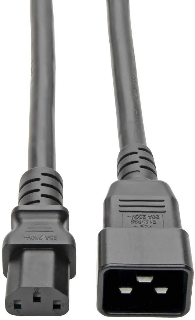 Alt view image 3 of 5 - Tripp Lite Heavy-Duty Power Cord for PDU 15A, 12AWG (IEC-320- C13 to IEC-320-C20) 7-ft.(P032-007)