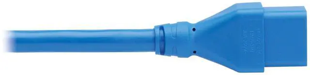 Alt view image 15 of 15 - Eaton Tripp Lite Series Power Extension Cord, C20 to C19 - Heavy-Duty, 20A, 250V, 12 AWG, 6 ft. (1.8 m), Blue - For Server Chassis, Server, Router, Network Device, UPS, PDU, Network Switch - 12 Gauge