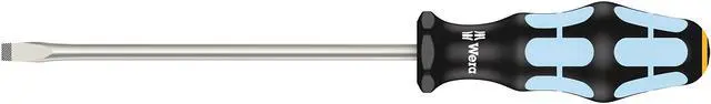 Main image of Wera 05032005001 Kraftform Stainless 3334 Stainless Steel Slotted Screwdriver, Lasertip, 6.5mm Head, 6" Blade Length, Black
