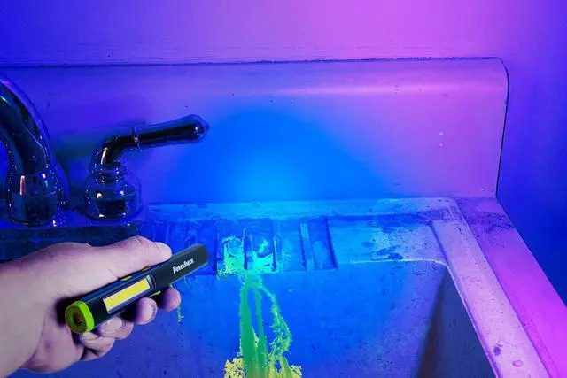 Alt view image 6 of 8 - PowerSmith PILP450UVL 450/140 Lumen Rechargeable LED Inspection Pen Light with Flood, Spot, 365 nm UV Light and Red Laser Pointer. Aluminum Alloy Body with a Swivelling Magnetic Pocket Clip