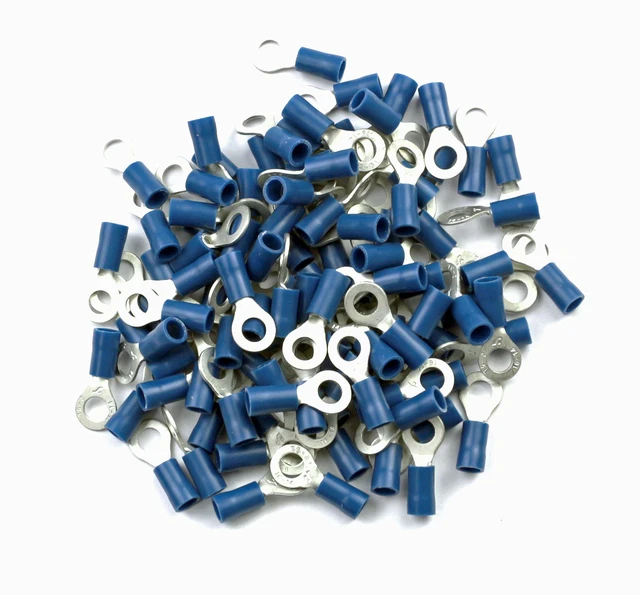 Alt view image 4 of 5 - Ring Terminals #10 14-16 Ga. 100 Pcs; Blue; Xscorpion