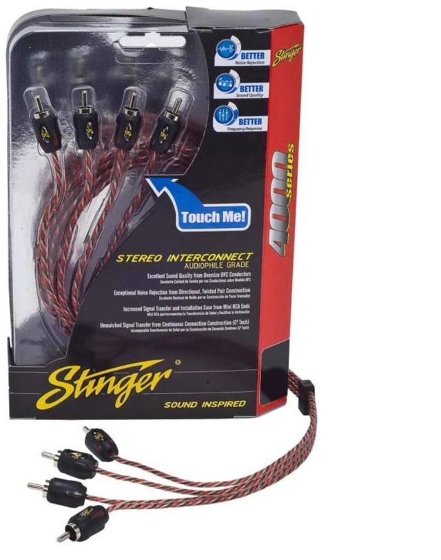Main image of SI4417 17-Foot 4000 Series Professional 4 Channel RCA Interconnects,BLACK