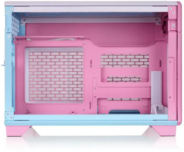 Alt view image 18 of 20 - Thermaltake TR100 SFF Chassis; mITX Support; 18.9 Liters; PCIe 4.0 Riser Cable Included; 360mm GPU Clearance; 280mm Radiator Support; Removable PCIe Bracket; Bubble Pink; CA-11A-00SANN-00