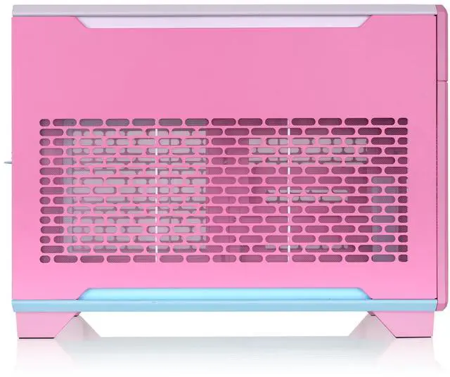Alt view image 20 of 20 - Thermaltake TR100 SFF Chassis; mITX Support; 18.9 Liters; PCIe 4.0 Riser Cable Included; 360mm GPU Clearance; 280mm Radiator Support; Removable PCIe Bracket; Bubble Pink; CA-11A-00SANN-00