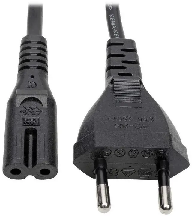 Alt view image 7 of 11 - Tripp Lite by Eaton European Computer Power Cord C7 to Schuko 2.5A 250V 18 AWG 6 ft. 1.83 m Black