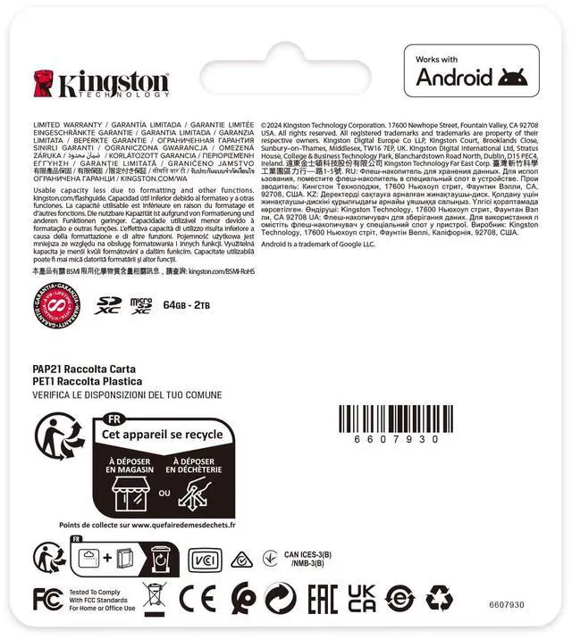 Alt view image 8 of 10 - Kingston MicroSD Canvas Select Plus 150MB/s Memory Card 64GB