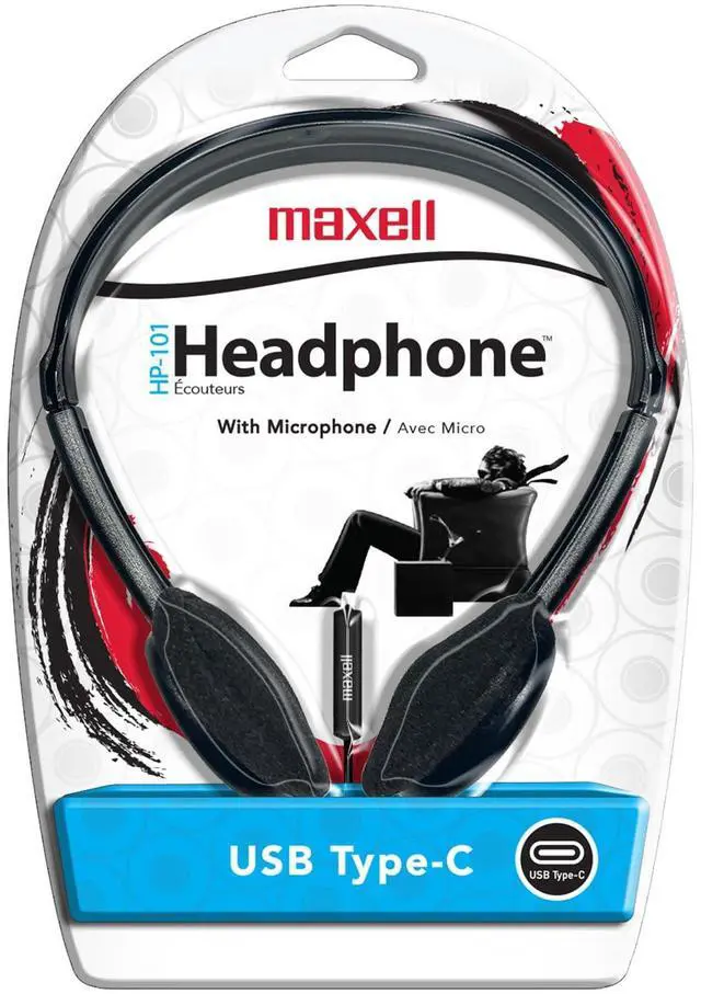 Alt view image 12 of 19 - Maxell HP-101 Type C Headphone