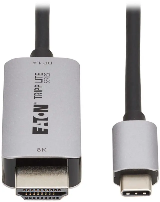 Main image of Eaton Tripp Lite series 8K USB-C to HDMI Adapter Cable, 3-Feet, 8K@60Hz or 4K@144Hz, Plug-and-Play, PC/TV/Laptop/MacBook/Smart Phone, HDR 4:4:4 HDCP 2.3, 3-Year Manufacturer's Warranty (U444-003-H8K6)