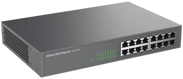 Main image of Grandstream GWN7702 | 16-Port Gigabit Ethernet Unmanaged Network Switch | Plug & Play | Desktop/Rack-Mount | Metal Design