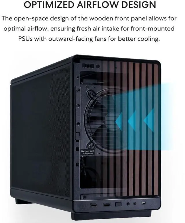 Alt view image 17 of 20 - LIAN LI A3- mATX-WD Black Wood front panel  SPCC M-ATX / ITX Computer Case ------ A3- mATX-WD Black