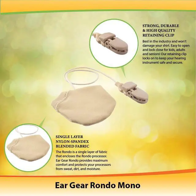Alt view image 2 of 6 - Ear Gear Rondo Mono Protect Implants from Dirt, Sweat, Moisture, Loss, Wind Fits Most Medel Rondo Processors
