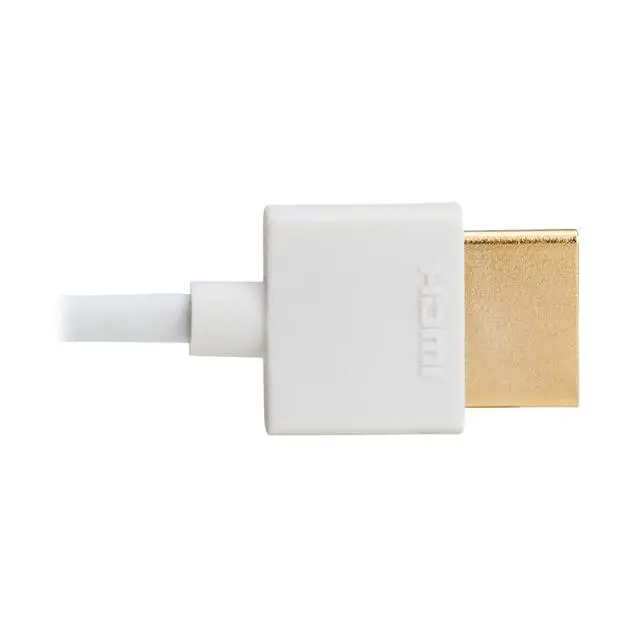 Alt view image 5 of 5 - Tripp Lite Series Slim 4K HDMI Cable with Ethernet, 3 Feet / 0.9 Meters, 4K@60Hz Video, Male-to-Male, White, 3.6MM Outer Diameter Cable, Lifetime Manufacturer's Warranty (P569-003-SLIM-W)