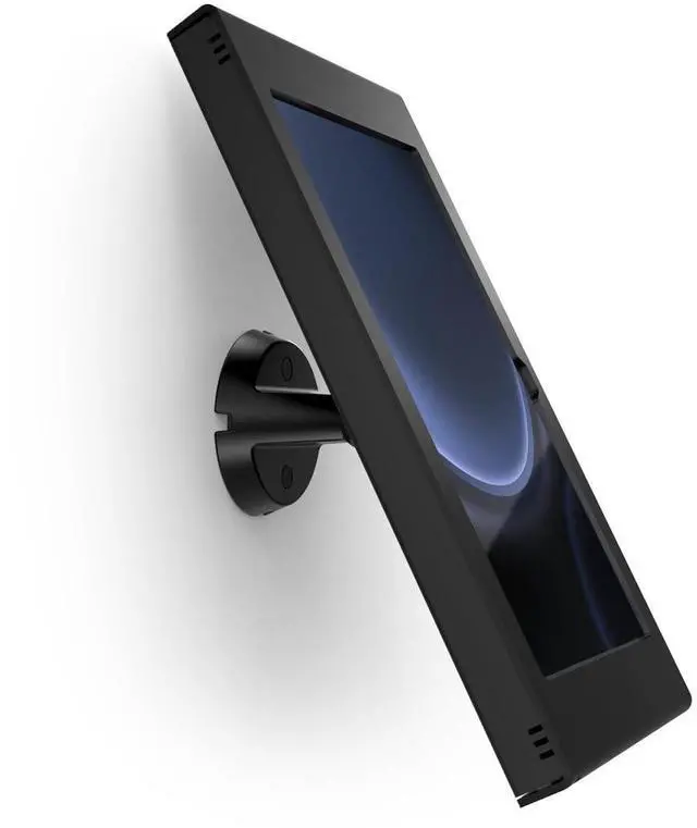 Alt view image 4 of 5 - Compulocks Galaxy Tab S9, S9FE, and S10 Apex Enclosure with Bow Tilting Wall Mount, Ideal for Offices, Events, and Receptions - Black