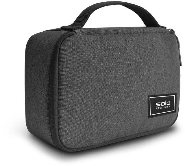 Main image of Solo New York RFID Tech Case - Electronics Organizer, Tech Accessories Pouch for Travel, Small Gadget Bag for Cords, RFID Data Protection for ID & Passport, Sturdy Carrying Handle - Bridge, Gray