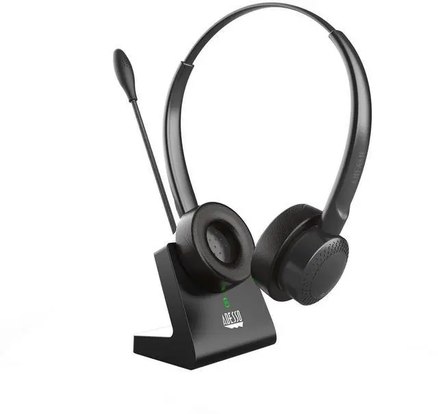 Alt view image 16 of 20 - Adesso Xtream P400 Wireless Multimedia Headset with Charging Dock - Stereo - Mini-phone (3.5mm) - Wireless - Bluetooth - 32 Ohm - 20 Hz to 20 kHz - Over-the-head - Binaural - Supra-aural