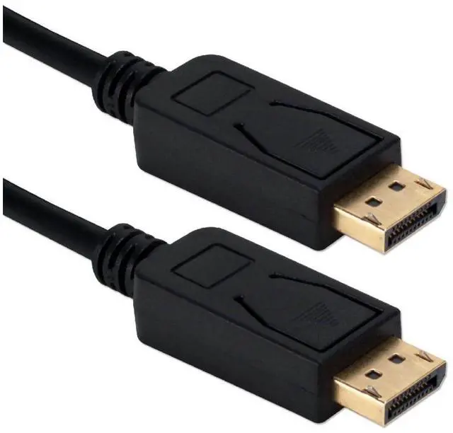 Alt view image 6 of 6 - QVS 3ft DisplayPort 2.0 UltraHD 16K Black Cable with Latches