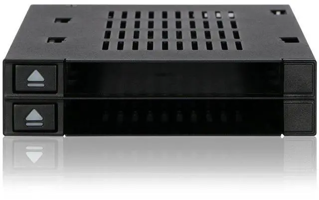 Alt view image 9 of 14 - Icy Dock MB522SP-B | Dual 2X 2.5 SSD & HDD Dock Tool-Less Hot-Swap SATA / SAS Mobile Rack Enclosure for 3.5 Bay | flexiDock Series
