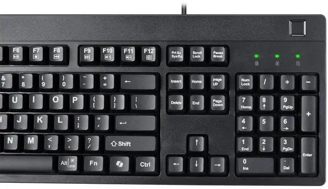Alt view image 17 of 20 - Adesso EasyTouch AKB-630FB Keyboard - Cable Connectivity - USB Interface - 104 Key(s) - Home, Email, Previous Page, Internet Page Forward, Search, Volume Down, Volume Up, Play/Pause, Stop, Previous Tr