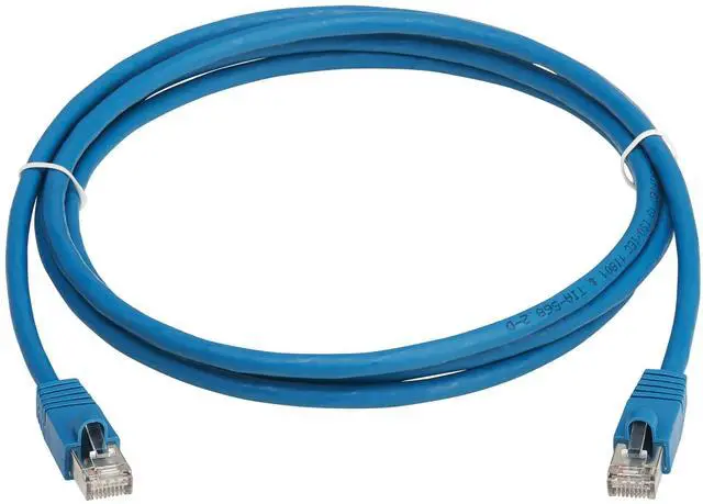 Alt view image 2 of 5 - Tripp Lite Cat8 40G PoE Shielded Ethernet Cable, 6.6 Feet / 2 Meters, Flame-Resistant LSZH Jacket, Power Over Ethernet, Snagless RJ45, SSTP, Male-to-Male, Blue (N272L-F02M-BL)