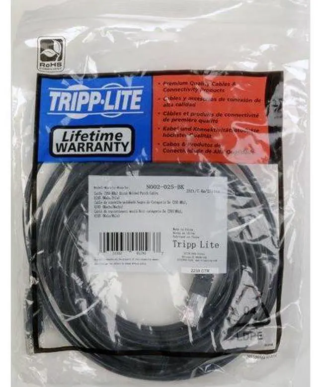 Alt view image 2 of 2 - Eaton Tripp Lite Cat5e 350MHz Molded Patch Cable (RJ45 M/M) - Black, 20-ft.(N002-020-BK)