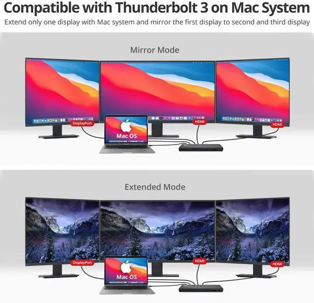 Alt view image 12 of 14 - SIIG USB-C Triple Video MST Docking Station with PD JU-DK0R11-S1 Brown Box