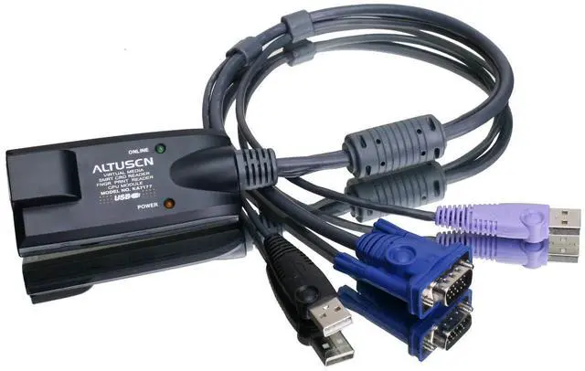 Alt view image 11 of 11 - Aten USB Virtual Media KVM Adapter Cable with Smart Card Reader (CPU Module)