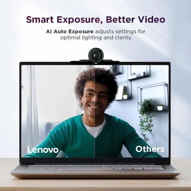 Alt view image 7 of 10 - Lenovo Webcam 4 Megapixel 30 fps Black USB 2.0 Type C 1 Pack 4XC1Q25245