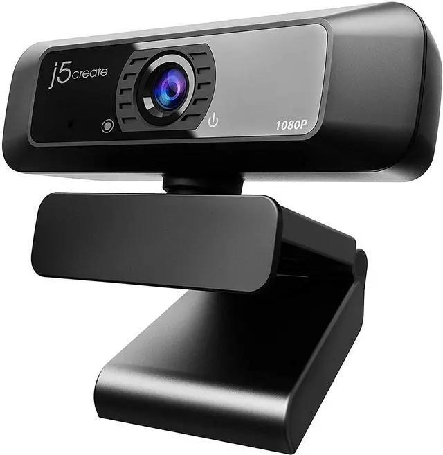 Alt view image 16 of 20 - J5create Create 2 USB 360° Rotation & 1080P HD Webcam 2 Megapixels Black (JVCU100)