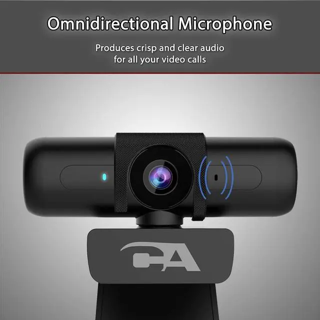 Alt view image 5 of 7 - CA Essential Webcam 1080HD-AF USB Webcam with Microphone for Desktop or Notebooks, 1080p Webcam, HD Auto-Focus and Light Correction, Omni-Directional Microphone (WC-2000)