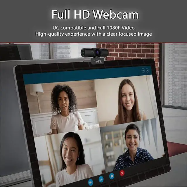 Alt view image 4 of 7 - CA Essential Webcam 1080HD-AF USB Webcam with Microphone for Desktop or Notebooks, 1080p Webcam, HD Auto-Focus and Light Correction, Omni-Directional Microphone (WC-2000)