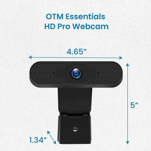 Alt view image 9 of 14 - Centon OTM Basics 360 USB Webcam With Microphone 2MP HD Stand Mount