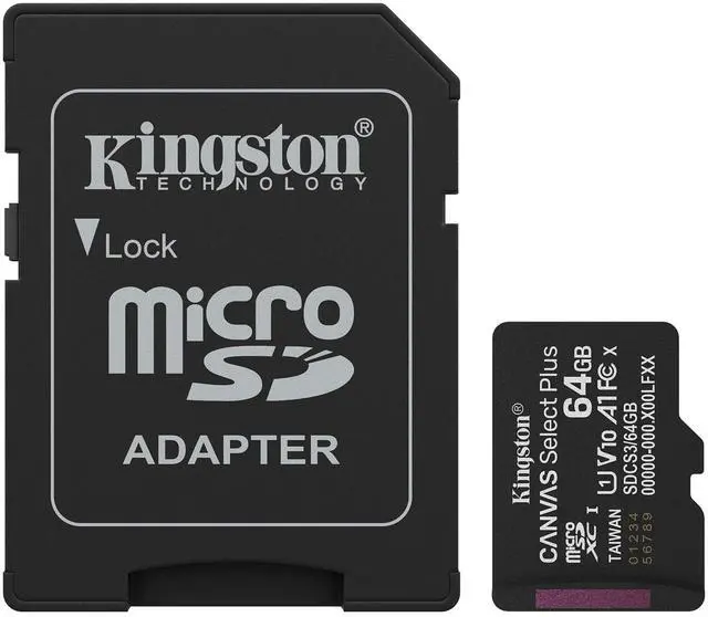 Alt view image 5 of 10 - Kingston MicroSD Canvas Select Plus 150MB/s Memory Card 64GB
