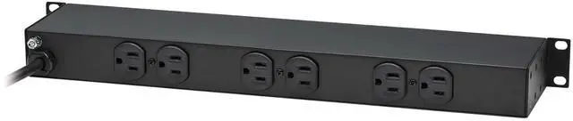 Alt view image 8 of 9 - Tripp Lite 12 Outlet Rackmount Network-Grade PDU Power Strip, Front & Rear Facing, 15A, 15ft Cord with 5-15P Plug (RS-1215)