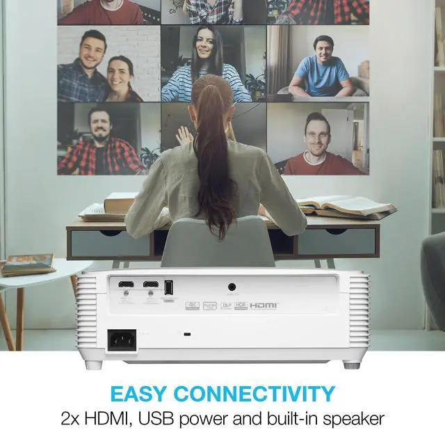 Alt view image 7 of 16 - Optoma 3D DLP Projector White EH401