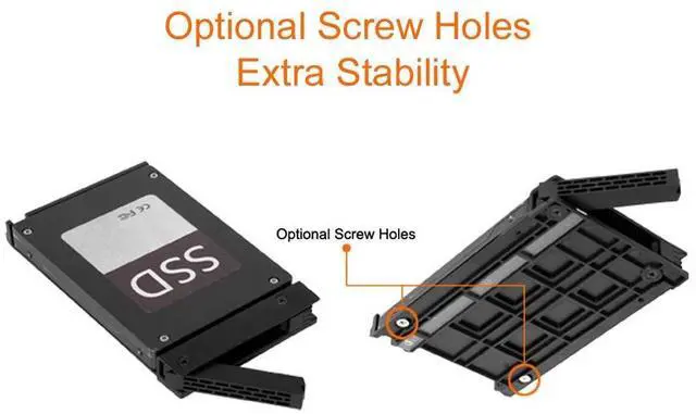 Alt view image 8 of 10 - icy dock 4x2.5 ssd to 5.25 drive bay hot swap backplane cage mobile rack comparable to trayless design  expresscage mb324spb