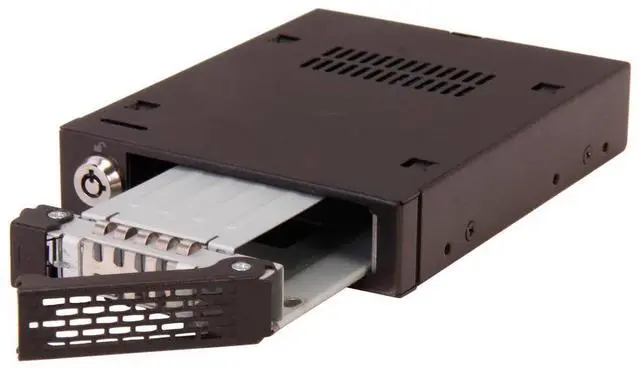 Alt view image 6 of 6 - IcY DOcK Rugged 2.5 SATA HDD & SSD Hot Swap Mobile Rack for 3.5 Drive Bay - ToughArmor MB991SK-B
