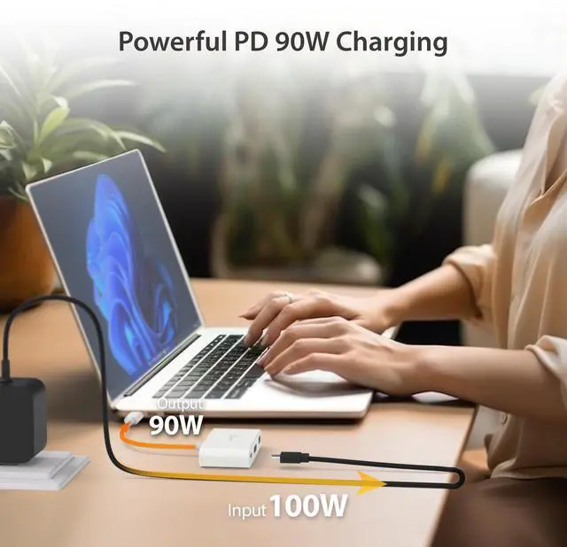 Alt view image 6 of 7 - j5create USB-C to HDMI & USB Type-A with Power Delivery(Eco-Friendly) with 4K HDMI, USB-A 5Gbps, PD 100W Charging | Compatible with MacBook Pro,Chromebook,HP, Samsung and more Type-C Devices(JCA379EW)