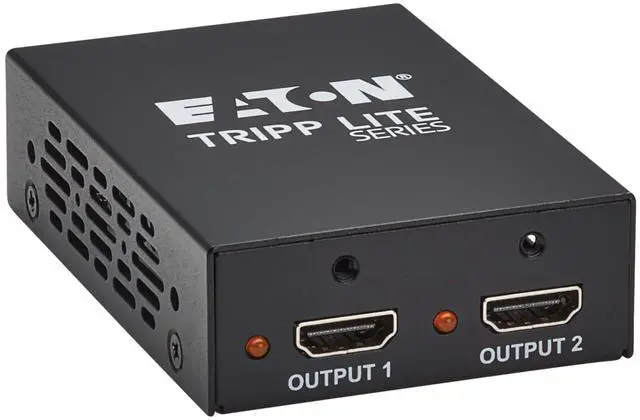 Main image of Tripp Lite Series 2-Port HDMI Splitter, 8K@60Hz, 1 in 2 Out, Mirror/Duplicate Only, Multi-Resolution Support, Mounting Kit, International Power Adapter, Plug-and-Play, 1-Year Warranty (B118-002-8K)