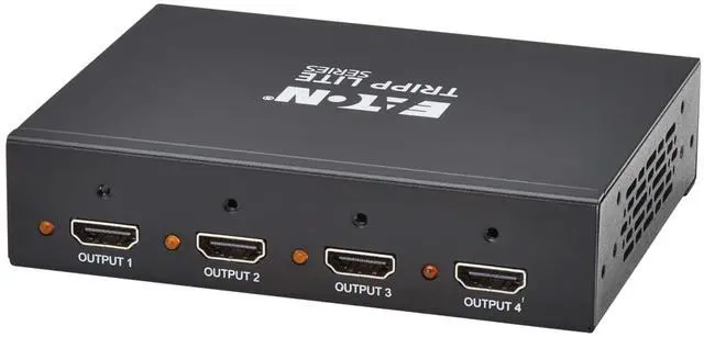 Alt view image 6 of 7 - Tripp Lite Series 4-Port HDMI Splitter, 8K@60Hz, 1 in 4 Out, Mirror/Duplicate Only, Multi-Resolution Support, Mounting Kit, International Power Adapter, Plug-and-Play, 1-Year Warranty (B118-004-8K)