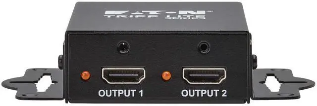 Alt view image 3 of 7 - Tripp Lite Series 2-Port HDMI Splitter, 8K@60Hz, 1 in 2 Out, Mirror/Duplicate Only, Multi-Resolution Support, Mounting Kit, International Power Adapter, Plug-and-Play, 1-Year Warranty (B118-002-8K)