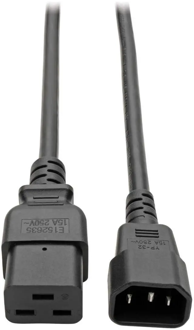 Main image of Tripp Lite C14 to C21 Power Cord for 250V Servers, PDUs, UPS, & IT Network Devices - 2 Feet / 0.6 Meters - Heavy-Duty 14 AWG, 15A, Lifetime Manufacturer's Warranty (P037-002)