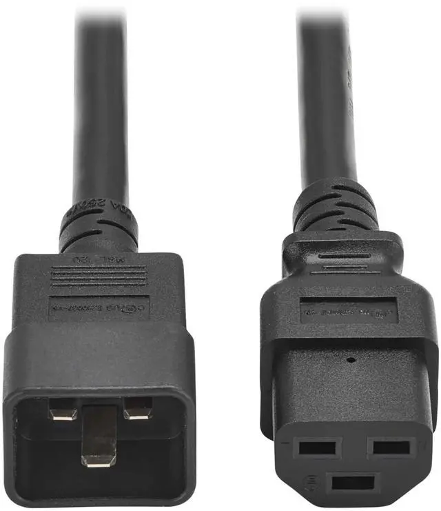 Main image of Tripp Lite C20 to C21 Power Cord for 250V Servers, PDUs, UPS, & IT Network Devices - 2 Foot / 0.6 Meters - Heavy-Duty 12 AWG, 20A, Lifetime Manufacturer's Warranty (P035-002)