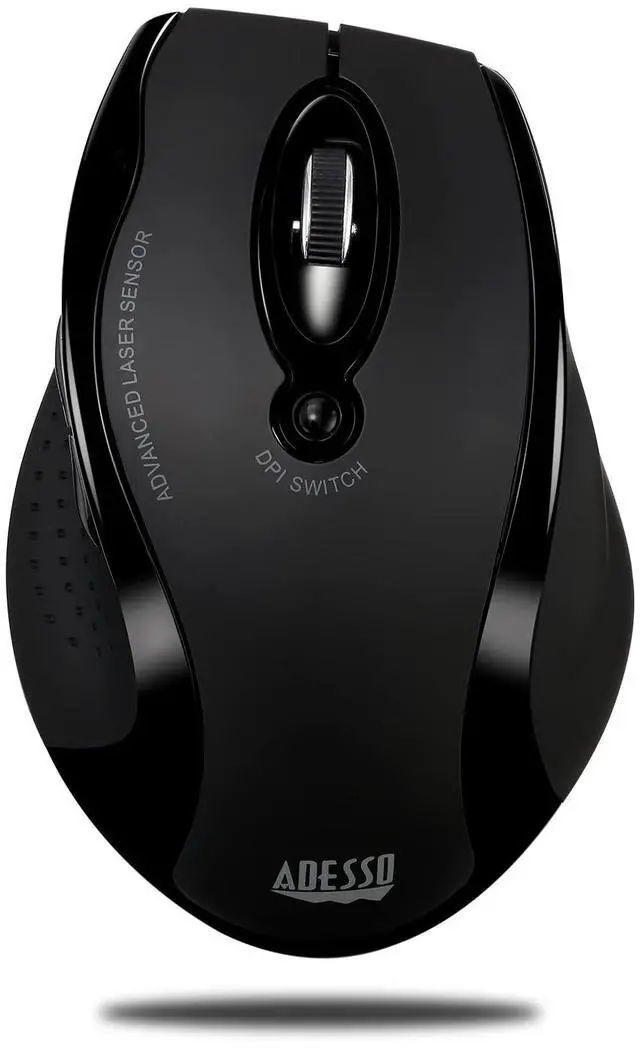Alt view image 9 of 14 - Adesso Wireless Ergonomic RF Laser Mouse (iMouseG25)