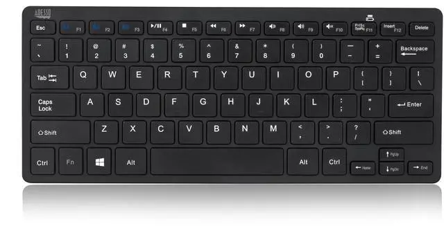 Alt view image 19 of 20 - Adesso Bluetooth Wireless SlimTouch Mini Keyboard WKB1100BB