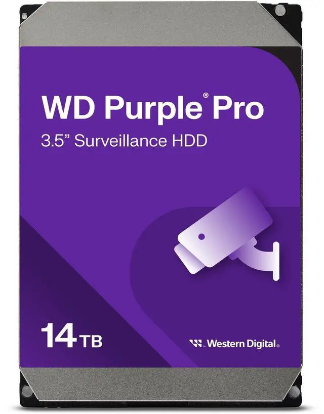 Alt view image 9 of 14 - Western Digital Purple Pro WD141PURP 14 TB Hard Drive - 3.5" Internal - SATA (SATA/600) - Conventional Magnetic Recording (CMR) Method WD141PURP