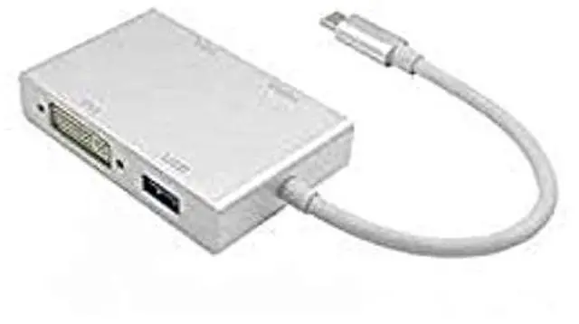 Alt view image 5 of 5 - Axiom 4N1USBCHVDU-AX 4-In-1 Multiport Adapter - External Video Adapter - Usb-C - Dvi, Hdmi, Vga, Usb 3.0
