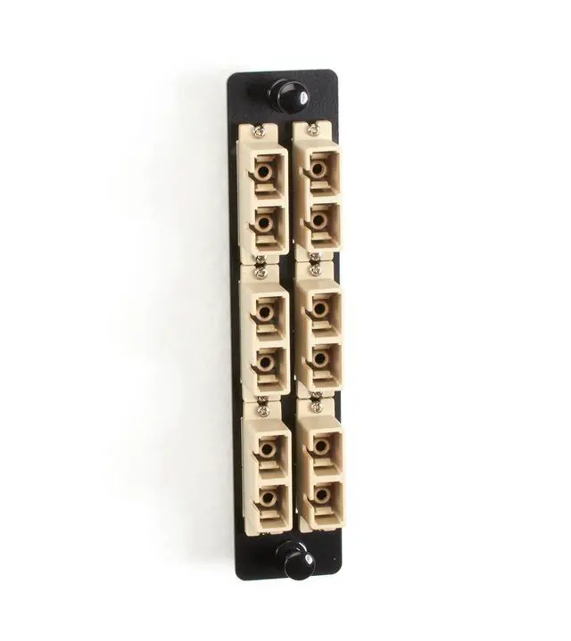 Alt view image 6 of 6 - Black Box High-Density Adapter Panel, Bronze Sleeves, (6) SC Duplex Pairs, Beige